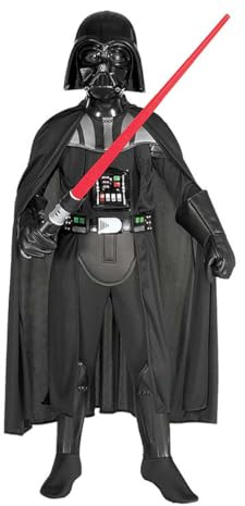 Rubies Costume Darth Vader Premium per bambino e bambina, Abito completo lusso con mantello e maschera, Licenza Ufficiale Star Wars, Unisex per Carnevale, Halloween, Cosplay e Feste