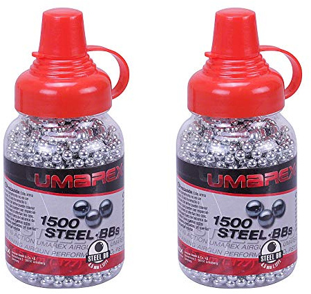 2 x 1500 Umarex Air Rifle Pistol Airgun Gun Steel .177 (4.5mm) BB Ammo Pellets Balls BBs 4.1660