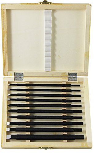 UOOOM 10 pcs Pietra Scalpello Set Acciaio Scultura Pietra Coltelli Professionale Attrezzi