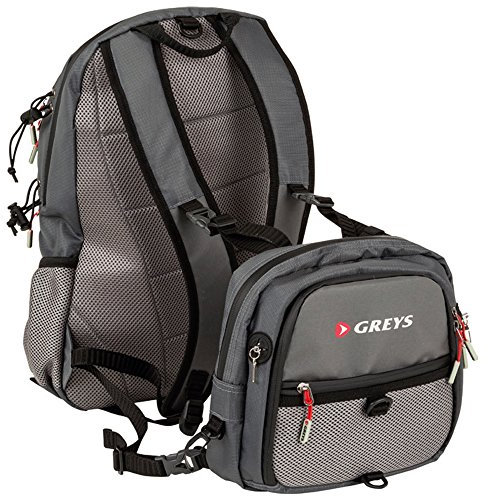 Greys Brust- und Rucksack, Fliegenfischer-Rucksack, grau