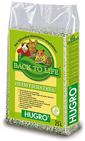 Hugro Kleintierstreu - Back to Life - Recycling Streu, 2 x 25 Liter Sparpaket