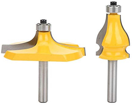 Fresa per Router,Fresa per Scanalatura,2pcs 8mm corrimano con gambo e set di frese per bordi tavolo Fresa per legno con cuscinetto