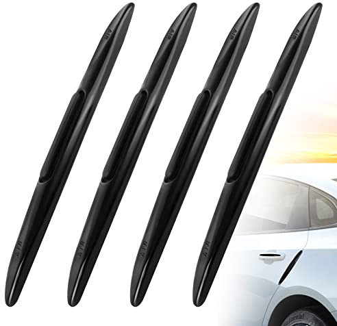 Bande de Protection de Bord de Porte, 4Pcs Protection de Bord de Portière Auto pour Protéger la Voiture, Protection Pare Choc Voiture en Matériau Antistatique Protection pour Portière de Voiture(Noir)