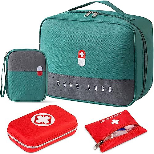 YUTUY 4pcs Kit di Pronto Soccorso,Borsa Pronto Soccorso,Kit di Primo Soccorso,Impermeabile Alta capacità Borsa Porta Medicine da Viaggio per Casa,Ufficio,Esterno Scatola di Sopravvivenza Mini