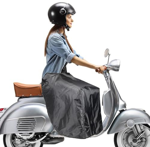Tablier Scooter Tapis de Jambe Scooter Universel Protection Jambes Scooter Coupe-Vent, imperméable et Résistant au Froid, Noir