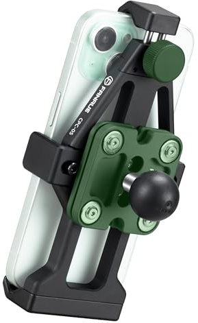 FANAUE CPC-05SA - Soporte antivibración para teléfono de motocicleta con cabezal de bola de 1 pulgada para soportes RAM, brazo de doble enchufe y soporte de teléfono de bicicleta para smartphone de