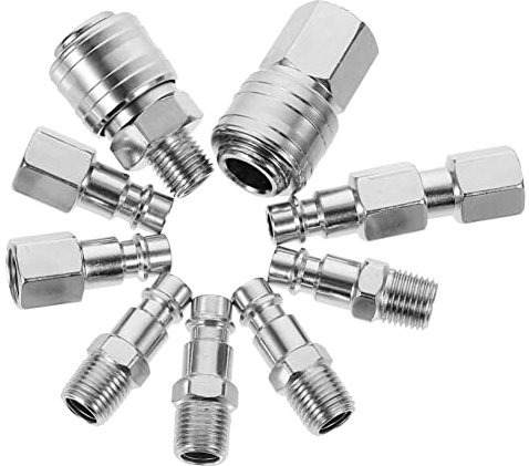 Housoutil Connecteurs De Compresseur Dair Haute Performance Ensemble De 10 Raccords De Tuyau Coupleur Rapide Pour Outils Pneumatiques Clous Pneumatiques Nettoyeur Haute Pression