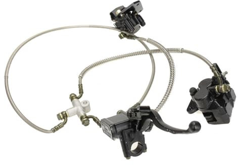 ROBAUN Pompe de frein hydraulique à main, une à deux pompes, compatible avec les motos de plage et VTT de 200 et 250 cm³.