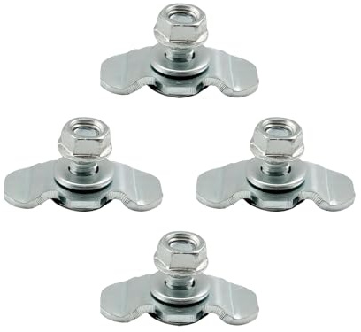 Generico Bulloni L-Track | L-Track Doppia Linguetta Perno Filettato Dado per Ancoraggio Montaggio | 4 Pezzi di Ancoraggio per Auto | per ATV Pickup Aerei Furgone SUV Rimorchio Controllo Carico