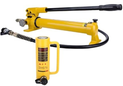 Gato con bomba manual, gato de cilindro hidráulico, gato hidráulico de carrera de 150 mm/6 pulgadas, puentes adecuados, maquinaria,(10T jack)