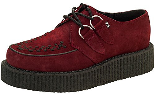 T.U.K. Viva Lo, Sneaker Donna Rosso Rouge (Bordeaux/Black Interlace) 36