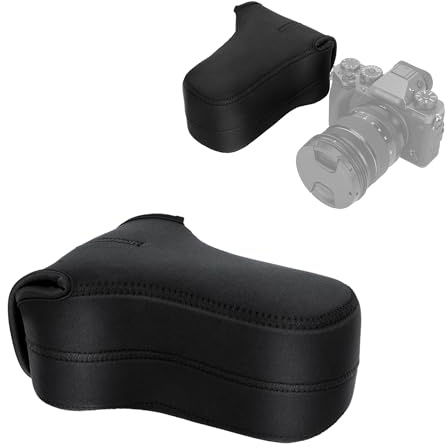 JJC Neopren Kameratasche Tragbare Tasche für Canon EOS M50II M5 mit EFM 55-200mm EFM 18-150mm für Fuji X-T30 X-T20 X-E4 mit XF 55-200mm XC 50-230mm für Olym. E-M10II E-M5II+40-150mm 12-40mm Objektiv