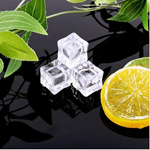 AMOYER Cubos De Hielo Artificial Acrílico Cerveza Whisky Bebidas De Imitación De Los Cubos De Hielo Fotografía Apoya Los Accesorios 10pcs / Set