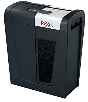 Rexel MC4 Whisper-Shred™ Aktenvernichter, Mikroschnitt, schreddert bis zu 4 Seiten, Sicherheitsstufe P5, 14 Liter Abfallbehälter, äußerst leise und kompakt, für zu Hause, Secure Serie