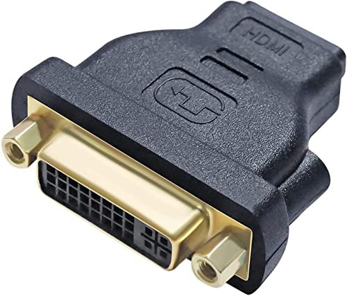 DTech DVI Buchse auf HDMI Buchse Adapter Bidirektionaler HDMI auf DVI-I Konverter 24+5 Port 4K 1080p Video für Computermonitor PC TV Box Heimkino Display