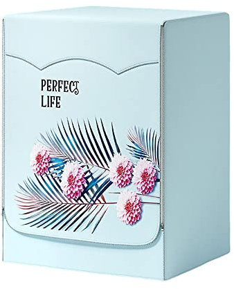 Odot Washer Dustproof Cover Front Load, Washing Machine Dryer Protector Waterproof Sunscreen Tumble Dryer Case Protective Cover for Most Front Loadi (XL,flowers and leaves)