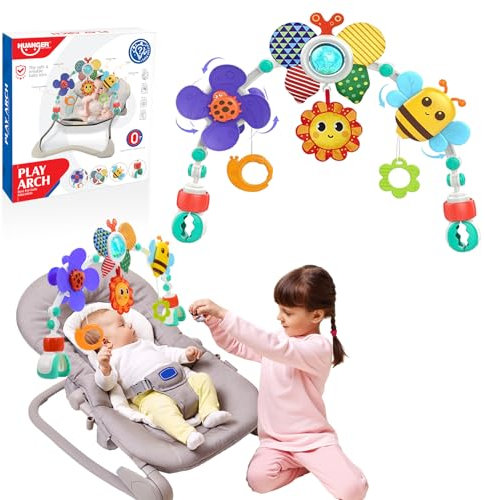 HappyKidsClub Baby Spielzeug 0-18 Monate, Kinderwagen Spielzeug Kinderwagenkette Mädchen Jungen Kinderwagen Kette für Baby Geschenk Mädchen Junge 0-12 Monate Babyschale Spielzeug Neugeborenen