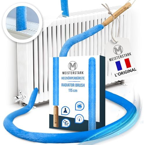 THE ORIGINAL Radiator Cleaner Brush 115cm I Flexible Scratch-Free Radiator Brush I Washable Radiator Cleaning Brush I Radiator Duster Brushes Long Thin Fits 99% of Gridded & Non-Gridded Radiators