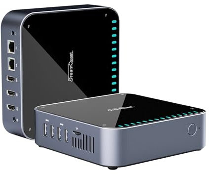 DreamQuest Mini PC mit Windows 11 Pro 16GB RAM 512GB M.2 SSD Intel N95 (bis zu 3.4Ghz) Micro Desktop Computer mit 4K HDMI/LAN/WiFi 5/Bluetooth4.2/USB3.2 für Office Business Klein PC Besser als N5105