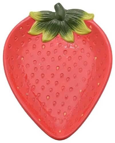 Widdop Cottage Garden Ceramic Strawberry Themed Dinnerware - Strawberry Plate - Summer Crockery Bright Quirky Tableware - Lovely Gift Idea Picnic Outdoor Eating