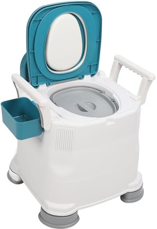 Comodino Comodino, Sedile per Toilette con Maniglie, WC Portatili Mobili Regolabili in Altezza per Evitare Lo Scivolamento Sedia Comodino con Sacco per Immondizia per