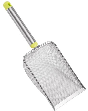 Kattsandskopa – djup spade med ergonomiskt handtag, avfallsbehållare, slitstarkt rengöringsverktyg, kattunge-bajs-lyftare, bekvämt grepp för husdjur