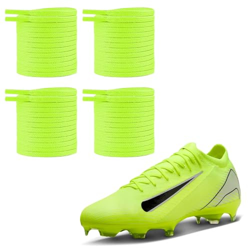UamGlsob 2 par fotbollsskor skosnören för Mercerurial sko, 4 mm tunna fotbollsskosnören ersättning för sneaker