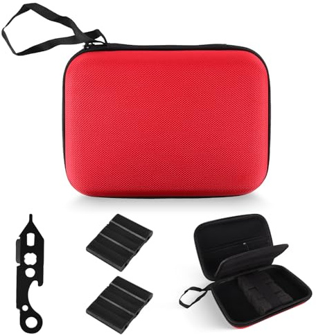 Zidoley Hard EVA Shell Storage Darts Case, Holds 12 Dart and More Darts Accessories, Includes Dart Holder and Dart Disassembly Tool, Portable & Durable (Red)