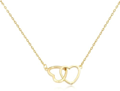KFRS Interlock Heart Silver Pendant Necklace Dainty Infinity Eternity Love Choker Necklaces Cute Initial Heart Adjustable Chain Necklace Clavicle Chain Girlfriend
