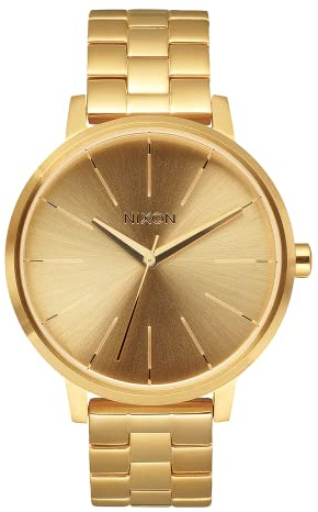 NIXON Kensington A099. 100m Water Resistant Women’s Watch (37mm Watch Face. 16mm Stainless Steel Band), Gold-Tone, One Size, Kensington
