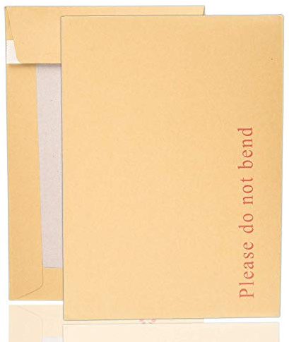 ARPAN A5 Manilla Hard Board Backed Envelopes (229 x 162mm) – A5 Do Not Bend Mailers with Self Seal Strip | C5 Rigid Cardboard Backed Postal Envelopes for Photos, Cards, Print, Documents (Pack of 100)