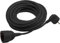 Meister Schutzkontakt-Verlängerung - 2 m Kabel - schwarz - Kunststoffleitung - IP20 Innenbereich / Kupplung mit Berührungsschutz / Schuko-Verlängerung / 7432220