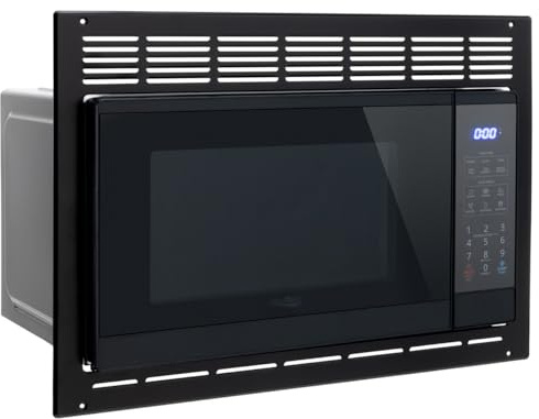Tough Grade RV Microwave | .9 Cubic Ft Black Microwave with Trim Kit | 900 Watt Direct replacement for High Pointe