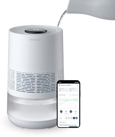 BLUEAIR Premium Smart Luftbefeuchter für Räume bis zu 46 m²: 3,5 l spülmaschinenfester Tank, besserer Schlaf dank Verdunstungstechnologie, Auto- und Nachtmodus
