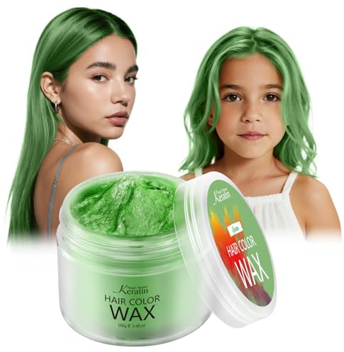 Tinte para el cabello Magic Master Keratin Temporary Frisur Crema Instant Color Tono para Hombres y Mujeres Fiestas, Festival, Cosplay(Verde Esmeralda)