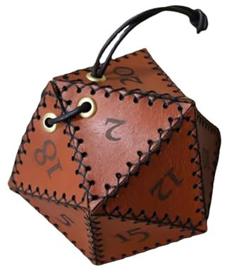 Srcasy Würfeltasche， Aufbewahrungstasche für Würfel Taschen， Würfel Spielzeug Tasche Leder， Kleiner Würfelbeutel， Ideal für Aufbewahrung, Geschenke, Taschenanhänger Usw