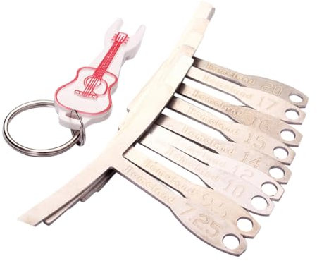 JOINPAYA 9piezas Medidor De Radio Para Guitarra Medidor De Radio Para Diapasón De Metal Herramienta De Luthier Para Guitarra Para Medición De Puente y Sillín Taller De Música