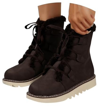 Generisch Fibbia Stivali da cowboy da donna in camoscio Chelsea Boots bassi con tacco, stivali occidentali casual da equitazione costumi tradizionali eleganti e mezzi comodi casual autunno stivali