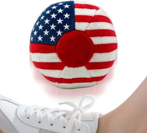 Patriotisk Footbag Andningsbar sandpåse med stjärn- och randmönster | Jongleringsbollar Träningssäckar För Pojkar Flickor Nybörjare Tonåringar Träning Gruppspel Utomhussporter Fest Resa Trädgård