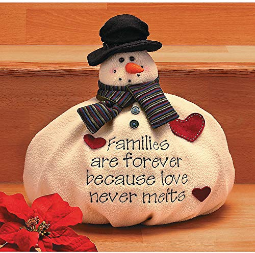 Fun Express Softy The Snowman Plush Christmas Decorations - 12 Inch Premium Holiday Stuffed Animal for Indoor Home Decor | Traditional Cozy Winter Figurine with Heartwarming Message