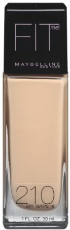 Maybelline New York Fit Me! Foundation, 210 Sandy Beige, Spf 18, 1 Fluid Ounce (Pack of 2) by Maybelline