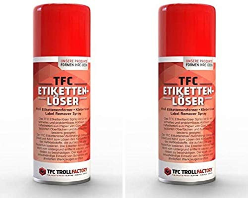 TFC Etikettenlöser I Etikettenentferner I Klebstoff & Aufkleber entfernen I Kleberlöser I Label Remover Spray I 2 x500ml