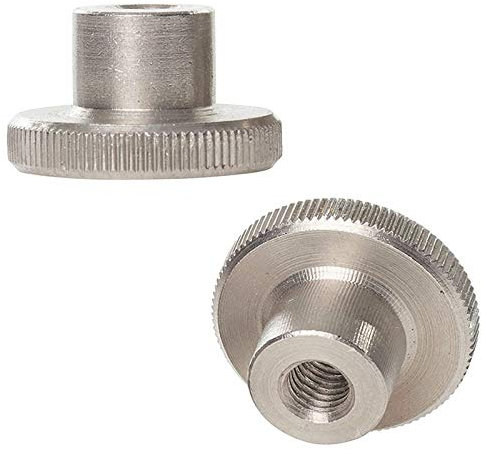 10PCS M8 Acciaio Inox Alto zigrinato Pollice Dadi Impugnatura Mano Manopole Dado