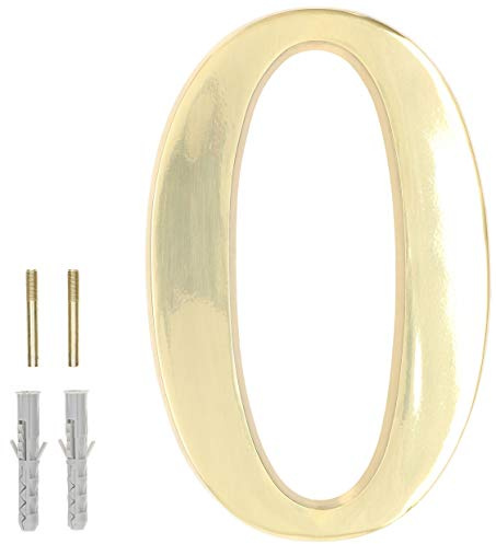 KOTARBAU® Mässing bokstav 10 cm för hus, bosättningar, hotell, lägenheter, monument gravstenar 100 % mässing, Guld, 194 mm x 125 mm