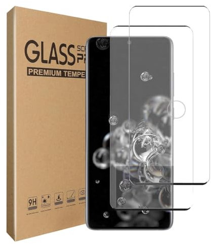 [2-Pack] Screen Protector for Samsung Galaxy S20 Ultra/ S20 Ultra 5G Tempered Glass Film, [Fingerprint Sensor][Case Friendly][Anti-Scratch][Anti-Shatter] For Samsung Galaxy S20 Ultra 5G