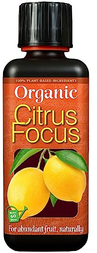Organic Citrus Focus Concentrated Liquid Fertiliser, 300ml - Growth Technology Fertiliser for Indoor Plants - Plant-Based Professional Grade Concentrated Food with Seaweed Extract - Makes 60L