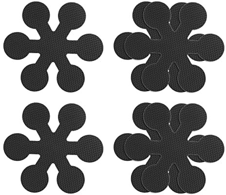sourcing map 6uds Antideslizante Bañera Pegatinas Baño Ducha Piso 3.15 Antideslizante Pegatina Cinta Nieve Copo Estilo Calcomanías para Baño Cocina Bañera Escalones Escaleras, Negro