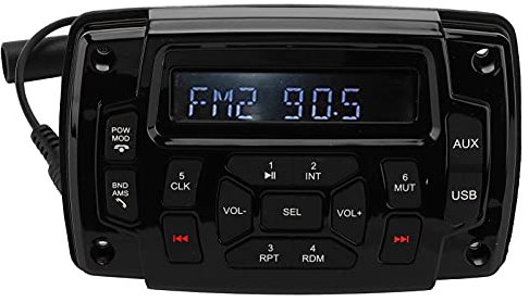 Bärbar marin stereoljudspelare, FM AM-radio USB för badrum båt yacht bil motorcykel med AUX-utgång
