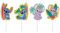 dekora - Disney Stitch Birthday Candle Set – 4 Colourful Cake Candles for Kids' Parties – Official Lilo & Stitch Cake Decorations – Tropical Theme
