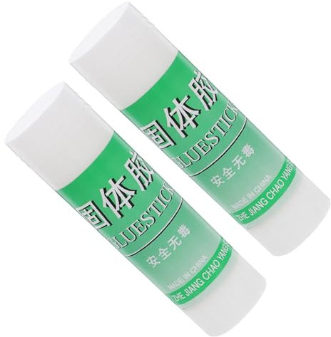 Homoyoyo 2pièces Bâton De Colle Blanc Solide Lot Pour Bricolage Papeterie Étudiants Colle Étudiante Adhésif Puissant